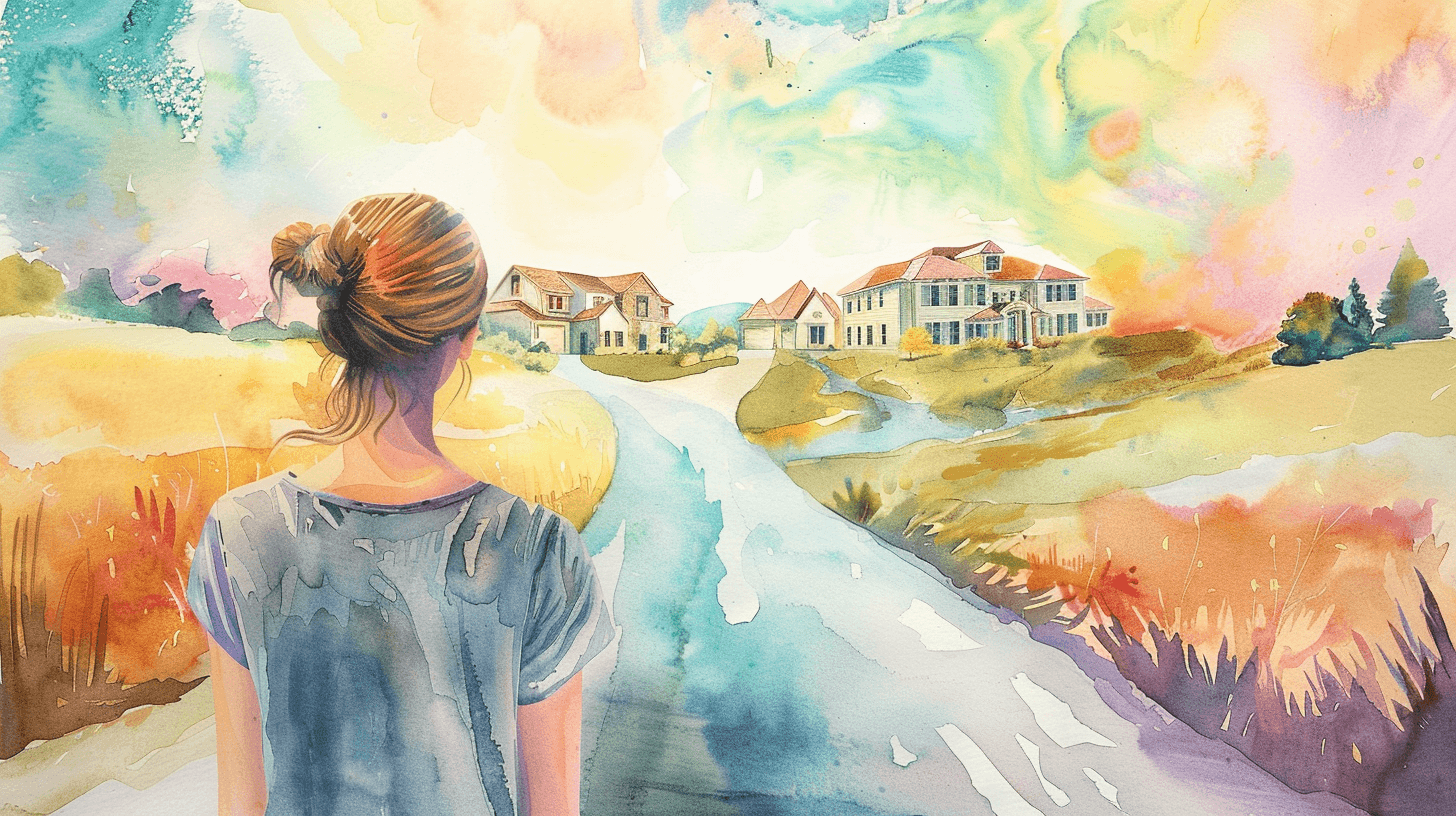 Worried mother with reassuring message - postpartum OCD support